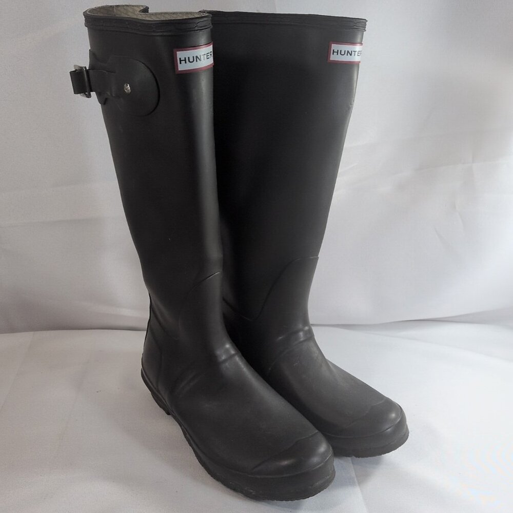 Hunter Original Tall Rain Boots Green Dark Matte US 10 F 9 M EU 42 W23499 Women
